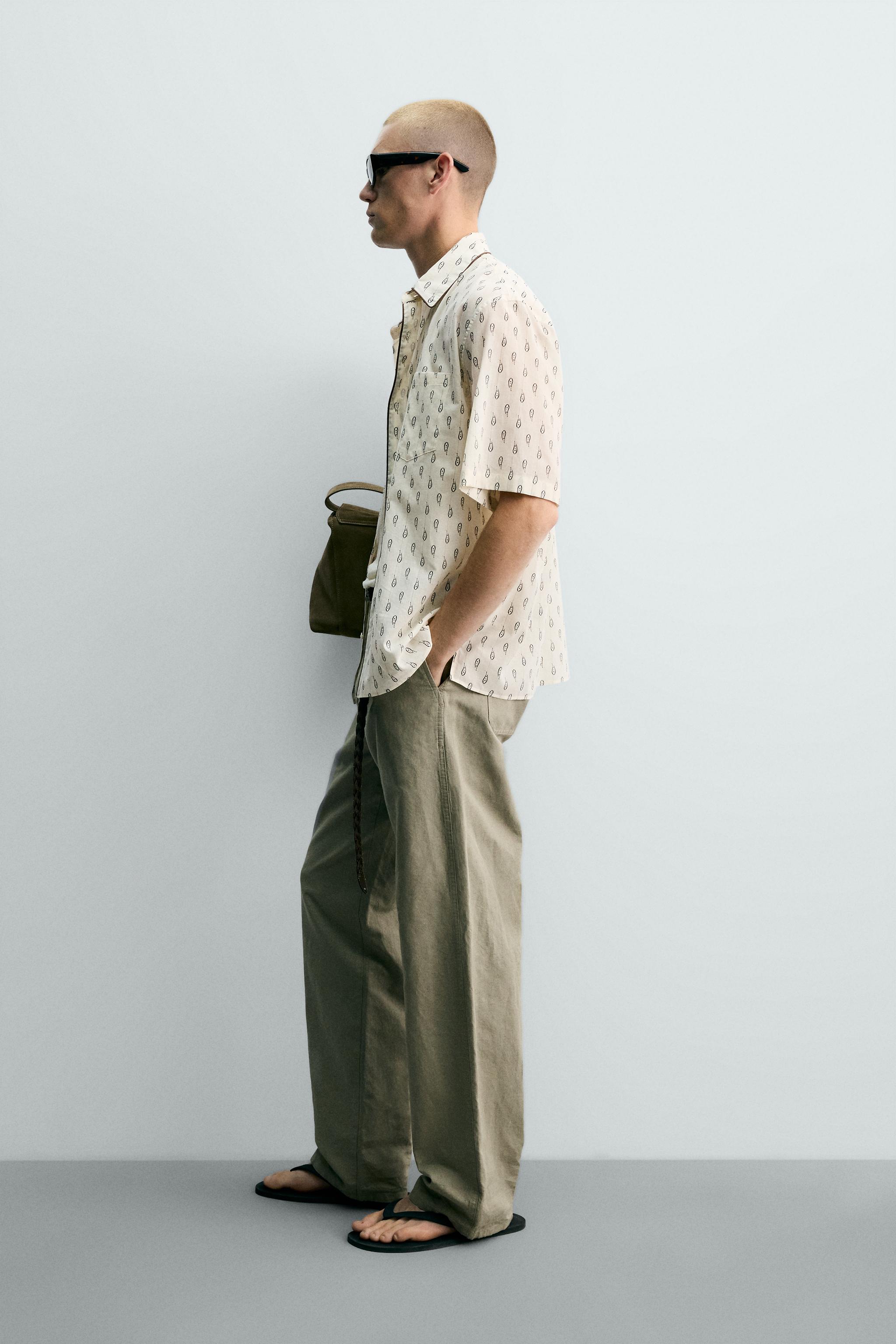 CHEMISE RELAXED FIT PAISLEY CONTRASTÉE